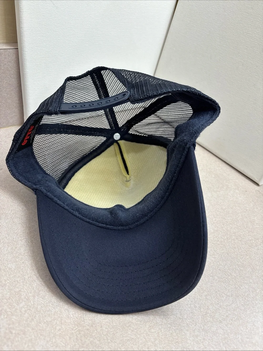 Hawaiian North Shore Haleiwa Snapback Trucker Hat Cap Mesh Foam Rope Blue Orange
